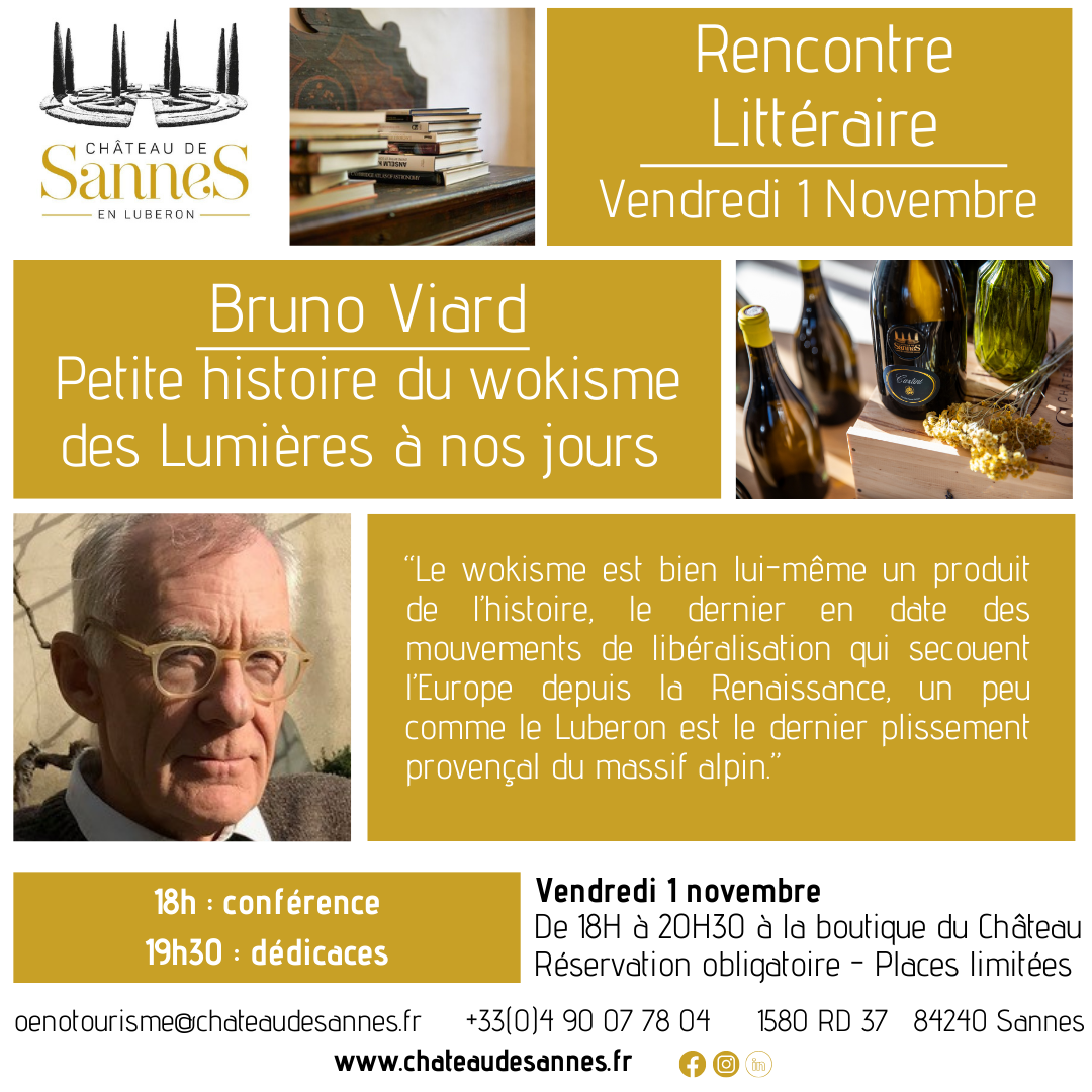 rencontre littéraire vendredi 1er novembre au chateau de sannes